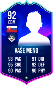 FutCard: Futbalový darček pre hráčov a fanúšikov –  Vlastná futbalová karta - TOTGS Liga Majstrov 22