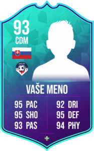 FutCard: Futbalový darček pre hráčov a fanúšikov –  Vlastná futbalová karta - Liga šampiónov SB 21