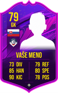 FutCard: Futbalový darček pre hráčov a fanúšikov –  Vlastná futbalová karta - Sezóna Hrdinov 21