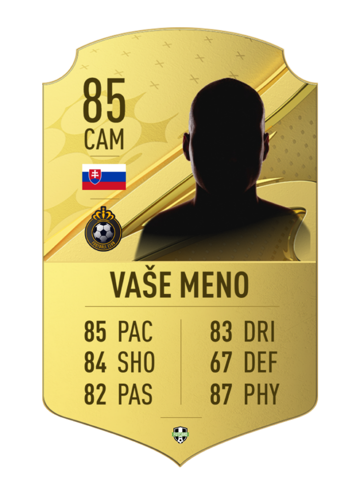 FutCard: Futbalový darček pre hráčov a fanúšikov – Vlastná futbalová karta - Raritná zlatá 23