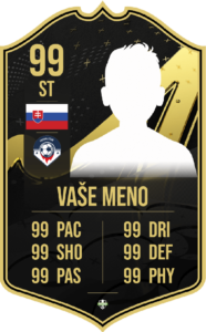 FutCard: Futbalový darček pre hráčov a fanúšikov –  Vlastná futbalová karta - Tím týždňa 23