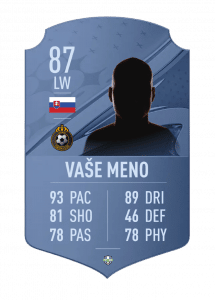 FutCard: Futbalový darček pre hráčov a fanúšikov –  Vlastná futbalová karta - Raritný koncept