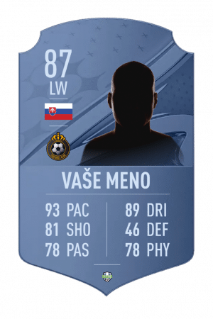 FutCard: Futbalový darček pre hráčov a fanúšikov –  Vlastná futbalová karta - Raritný koncept