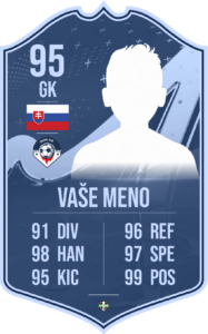 FutCard: Futbalový darček pre hráčov a fanúšikov –  Vlastná futbalová karta  - Koncept Špeciál