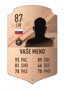 FutCard: Futbalový darček pre hráčov a fanúšikov –  Vlastná futbalová karta - Raritná bronzová