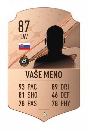 FutCard: Futbalový darček pre hráčov a fanúšikov –  Vlastná futbalová karta - Raritná bronzová