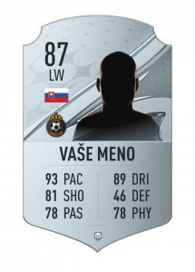 FutCard: Futbalový darček pre hráčov a fanúšikov –  Vlastná futbalová karta - Raritná strieborná