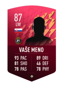 FutCard: Futbalový darček pre hráčov a fanúšikov –  Vlastná futbalová karta - Letné výmeny