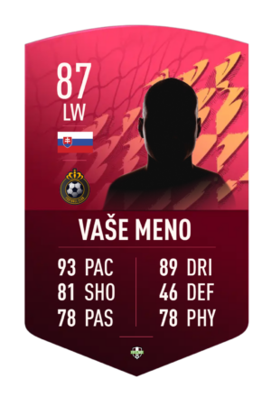 FutCard: Futbalový darček pre hráčov a fanúšikov – Vlastná futbalová karta - Letné výmeny