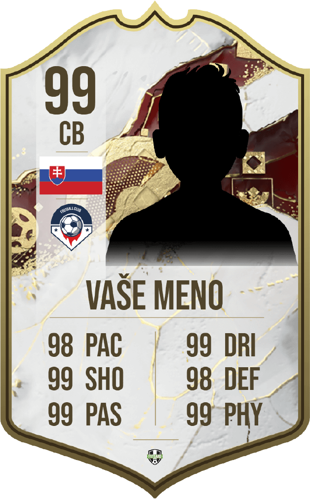 FutCard: Futbalový darček pre hráčov a fanúšikov – Vlastná futbalová karta - Svetový Pohár - Zlatá