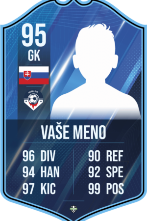 FutCard: Futbalový darček pre hráčov a fanúšikov – Vlastná futbalová karta - Legendárny hráč - Modrá S23