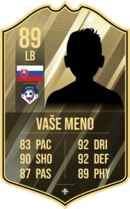 FutCard: Futbalový darček pre hráčov a fanúšikov –  Vlastná futbalová karta - Legendárny hráč - Zlatá S23