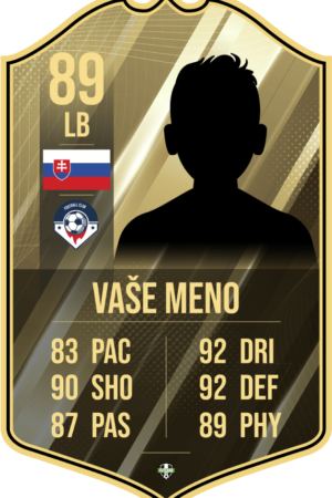 FutCard: Futbalový darček pre hráčov a fanúšikov – Vlastná futbalová karta - Legendárny hráč - Zlatá S23