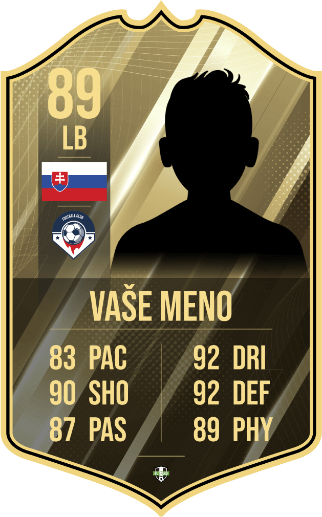 FutCard: Futbalový darček pre hráčov a fanúšikov – Vlastná futbalová karta - Legendárny hráč - Zlatá S23