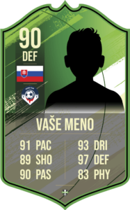 FutCard: Futbalový darček pre hráčov a fanúšikov –  Vlastná futbalová karta - Zelená S23