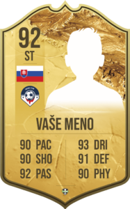 Vlastná futbalová karta