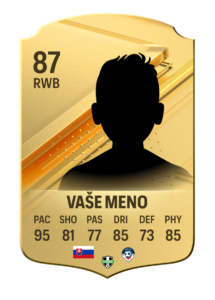 Vlastná futbalová karta